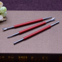 우드카빙키트 3Pcs 나무 금속 도자기 조각 성형 전문 점토 도구 키트 차가운 철강 Faca, 한개옵션0