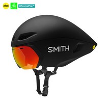 스미스 제트스트림 티티 밉스 트라이애슬론 철인 에어로 헬멧 매트 블랙 크로마팝 레드미러 클리어렌즈 포함