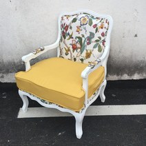 원목 빈티지 소파 프로방스 엔틱 1인 쇼파 암체어, U