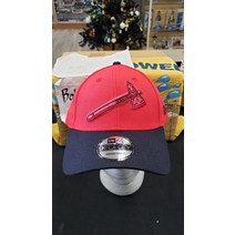 새상품 택있음 애틀란타 브레이브스 스냅백 로고 캡 모자 NEW ERA 9FORTY 940 레드/다크 블루