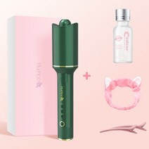 볼륨 앞머리 물결 빗 봉 고데기 amazefan 자동 컬링 회전 컬 파도 세라믹 컬리 매직 헤어 케어 경기자 전문 경기자 스타일링 도구, 그린패키지 c, 씨엔