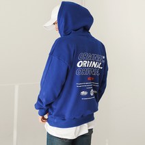 제타22 남녀공용 캐주얼 데일리 오리지널 프린팅 특양면 오버핏 기모 후드티 [1155]