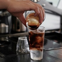 DFMEI 커피잔 투명 가벼운 유리잔 가정용 라떼 콜드컵 심플 물컵 칵테일잔, DFMEI 가볍고 얇은 모델, 400ML