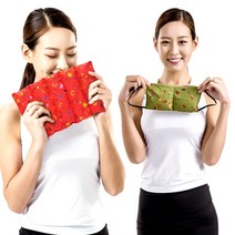 아이러브허브 허브 찜질팩 Basic 2종SET (다용도 소+눈), 다용도 소 레드1p+눈 카키1p, 1set