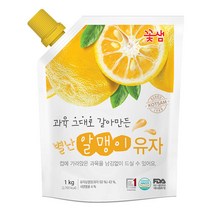 꽃샘 별난 알맹이 유자차, 1kg, 1개