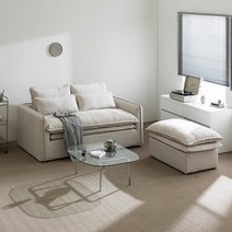 [구름같은 편안함] 파로마 페스츄 탈부착 패브릭 3인 소파 풀세트 (소파+스툴) / 푹산한쇼파 / 쇼파, 다크그린