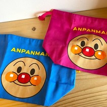 호빵맨 도시락 보자기 가방, 블루, 1개