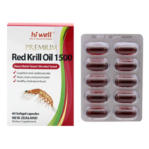 하이웰 프리미엄 크릴오일 1500mg 60캡슐 인지질 아스타잔틴 남극 뉴질랜드 직구