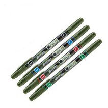 자바펜 수성펜.OHP수성물펜(M.F)트윈펜(1타12자루)색상선택, 1개, 라인플러스 검정색