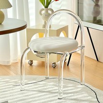 투명 의자 카페 인테리어 아크릴 미드 센추리 모던, 클리어