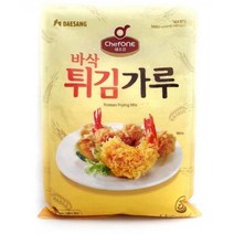 청정원 바삭 튀김가루 1kg 전분가루 고기붙이기결착제 고기결착 고기붙이기 돈까스튀김가루 바삭한 바삭한튀김가루 전분가루 즐기는 집에서만드는치킨 치킨식재료 치킨옷 치킨재료 치킨튀김가루 튀김가루치킨 튀김분말 튀김옷 튀김요리 튀김용, 1개