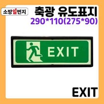 축광 유도표지판 문구 [EXIT] 야광 대피 안내 안전표지판, KFI 검정승인품