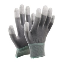 다모아MRO PU 손끝 손바닥 코팅 장갑 (수입 국산), 국산)PU 탑(손끝)-회색M, 10개입