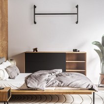 100cm 벽 행거 옷 매장 원룸 튼튼한 고정 인테리어 공간 활용, 나사선택:칼블럭나사