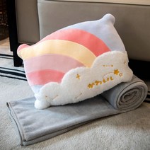 별쿠션 무지개 낮잠베개 응접실이 북유럽 소파 허그 있다 인테리어, 사각구름퍼플(42x30cm)+담요1.7x, 사이즈 보기 옵션(세련된 디자인