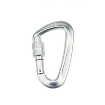 Carabiner 야외 캠핑 D-링 하이킹 등산 Karabiner 버클 클립 구조 비상 키 체인 장비, 은