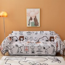 캐릭터 쇼파 커버 거실 러그 겸용 천갈이 리폼, 300x160, 스누피