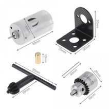 보루방 탁상드릴 모터 벤치 드릴 미니 수동 샌딩 도구 395/555/775 B10/JTO 척 장착 브래킷 선반 프레스 세트, 오렌지블랙