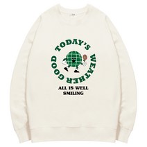 글래드블리스 남여공용 투데이 특양면 오버핏 맨투맨