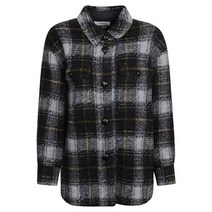 이자벨마랑 [명품]이자벨마랑 22FW HARVELI 체크 셔츠자켓 차콜 MA..