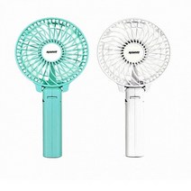 한빛 핸디 손 선풍기 USB충전 슬라이드 접이식 풍속조절 HV-4803 폴딩구조 민트 화이트 보관편리 대용량 베터리 안전성 휴대용