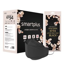 스마트플러스 황사방역 마스크 대형 KF94 블랙 벚꽃에디션, 1개, 50개입