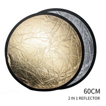 반사판SH 24 "(60cm) 2-in-1 라운드 리플렉터 멀티 디스크 디퓨저 라이트 (가방 포함) 휴대용 접이식, 01 60cm