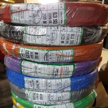 테프론전선(FEP) AWG10 5.5SQ(mm²) 100M 1롤/300V 200℃ 케이블, 색상선택, BL(파랑)