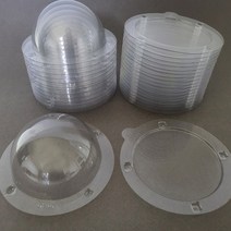두께 5.5T 투명 반구 원터치 똑딱이 세트 위 아래 아크릴 돔 PET 만들기 재료 DIY, 1개