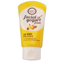 해피바스 훼이셜 요거트 촉촉 클렌징폼, 120g, 4개