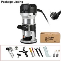 전동대패 새로운 2000W 목공 전기 손 조각 기계 14 8 mm 6 속도 트리머 나무 Slotting 트리밍 라우터, Black