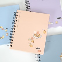 몽알몽알 사각 스프링 노트 3500, 타코야끼, 색상:타코야끼