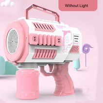 거품 총 로켓 69 홀 비누 기계 모양 자동 송풍기 가벼운 장난감 폼폼, 러시아, Pink with music