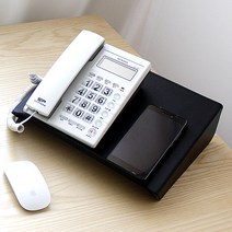 가죽 메탈 다용도 받침 전화기받침 태블릿스텐드, 블랙