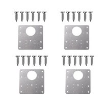 싱크대경첩 경칩 가스쇼바 새로운 1/4Pcs 캐비닛 힌지 수리 플레이트 키트 주방 찬장 도어 장착 구멍 플랫 고정 브레이스 브래킷, 03 4pcs 9x9cm, 03 4pcs 9x9cm