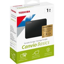공씨디 공cd 공DVD Toshiba Canvio 기본 2.5 "1 테라바이트 USB 3.2 Gen1 + 유형 C 외장형 하드 디스, 한개옵션0