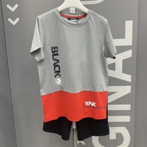 [블랙야크키즈] 아동용 반팔반바지 트레이닝세트 BKU라임세트