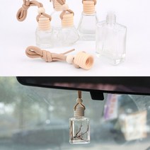 방향제 디퓨저용 향수 유리 용기 공병 나무 뚜껑 차량용 선물용 글라스, 기본, 다각형 8ml
