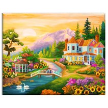FASEN diy보석십자수 캔버스 형액자 세트 40cm x 50cm, AYW-131