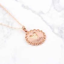 14k/18k 레이스 쥐띠 미아방지 목걸이, 14k 3푼체인, 기본잠금장식, 고급선물패키지