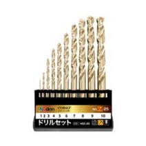 알덴/코발트드릴세트(10pcs)/1.0~10mm/X25/스텐기리세트