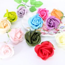 비누꽃 장미 낱개판매 비누꽃 도매, #48 레드