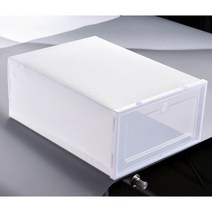 신발보관함 정리상자 운동화 수납 변색 방지 화이트M, 1개