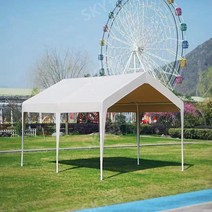 3x3 대형 야외 주차장 조립식 천막 프레임 생활방수 그늘막 창고 차고 행사용 캐노피, 3미터 x 4미터