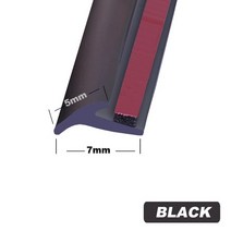 car door rubber sealing strip small slanted t-type auto door seal sound insulation edge for 393, 검은 색 경사 t 5mm, 3미터