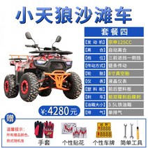 ATV 사륜바이크 산악 오토바이 소형 짐운반 레저용 4륜구동 네발바이크 농업용, 패키지 4