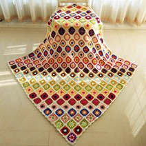 Ogfaour 담요 수제 코바늘 손뜨개 소파 쇼파 커버 블랭킷 타월 여름 담요 120*120 cm A22080524