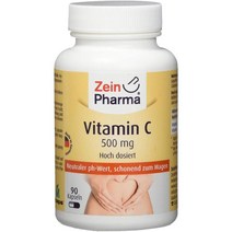 독일직구 ZeinPharma 완충 비타민 C 500mg 90캡슐 3개월 서플라이 글루텐 프리 비건 코셔 할랄 독일제 멀티컬러 뉴트럴 65g, 수량, 상세참조