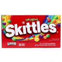스키틀즈 바이트 사이즈 캔디 오리지널 글루텐 프리, 36개입, 61.5g
