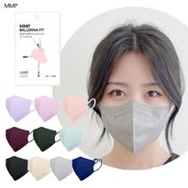엠엠피 발레리나핏 MB 4중 필터 새부리형 컬러마스크 대형 모음 50매+스트랩증정, 와인